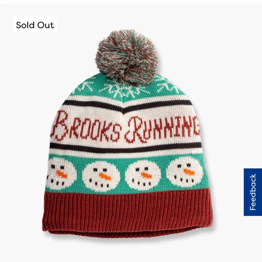 Brooks Run Merry Pom Beanie, O/S